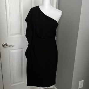 White House Black Market one shoulder cocktail dress